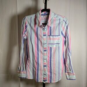 Vineyard Vines Relaxed Fit Striped Button Down Shirt Womens Size 6